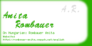 anita rombauer business card